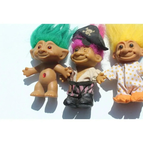 Vintage Lot Of 4 Troll / Trolls (Ace Novelty, Russ) Duck PIRATE Jewish - Picture 2 of 4